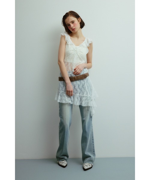 ◊値下げ◊【SLY】SEMIFLAREジャストウエスト セミフレアデニムパンツ WEB限定】J/W SEMI FLARE PT ジャストウエスト セミフレア