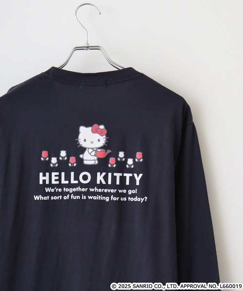 sanrio(サンリオ)の「サンリオキャラクターズ 天竺長袖Tシャツ(Tシャツ/カットソー・メンズ・レッド/ローズ/ネイビー/オフホワイト/ブラック/ホワイト系その他/ホワイト/ピンクベージュ/チャコール/ライトパープル/オートミール/ブラック系・LL/M/L)」の8枚目の写真