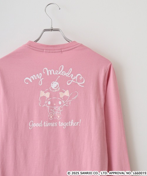 sanrio(サンリオ)の「サンリオキャラクターズ 天竺長袖Tシャツ(Tシャツ/カットソー・メンズ・レッド/ローズ/ネイビー/オフホワイト/ブラック/ホワイト系その他/ホワイト/ピンクベージュ/チャコール/ライトパープル/オートミール/ブラック系・LL/M/L)」の12枚目の写真