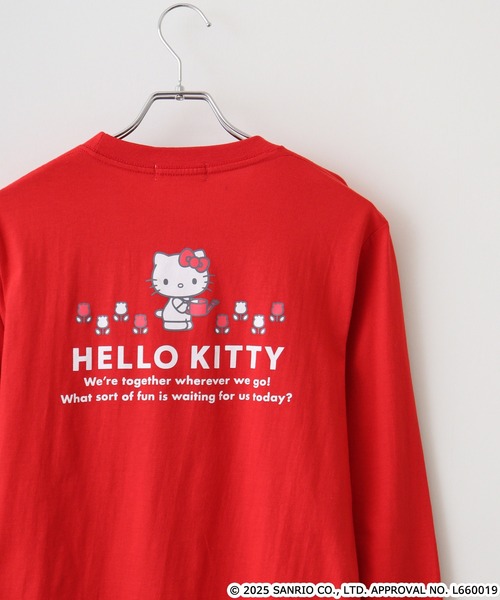sanrio(サンリオ)の「サンリオキャラクターズ 天竺長袖Tシャツ(Tシャツ/カットソー・メンズ・レッド/ローズ/ネイビー/オフホワイト/ブラック/ホワイト系その他/ホワイト/ピンクベージュ/チャコール/ライトパープル/オートミール/ブラック系・LL/M/L)」の11枚目の写真