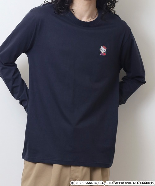 sanrio(サンリオ)の「サンリオキャラクターズ 天竺長袖Tシャツ(Tシャツ/カットソー・メンズ・レッド/ローズ/ネイビー/オフホワイト/ブラック/ホワイト系その他/ホワイト/ピンクベージュ/チャコール/ライトパープル/オートミール/ブラック系・LL/M/L)」の13枚目の写真
