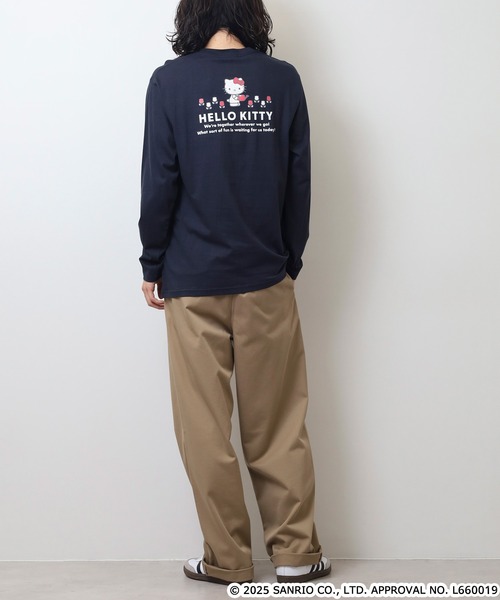 sanrio(サンリオ)の「サンリオキャラクターズ 天竺長袖Tシャツ(Tシャツ/カットソー・メンズ・レッド/ローズ/ネイビー/オフホワイト/ブラック/ホワイト系その他/ホワイト/ピンクベージュ/チャコール/ライトパープル/オートミール/ブラック系・LL/M/L)」の16枚目の写真
