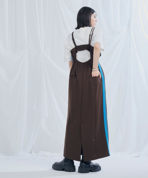 ELLEgirl（エルガール）の「トラックジャージキャミワンピース【ELLEgirl/エルガール】（ワンピース・レディース・ネイビー/ダークブラウン/ブラック・FREE）」の8枚目の写真