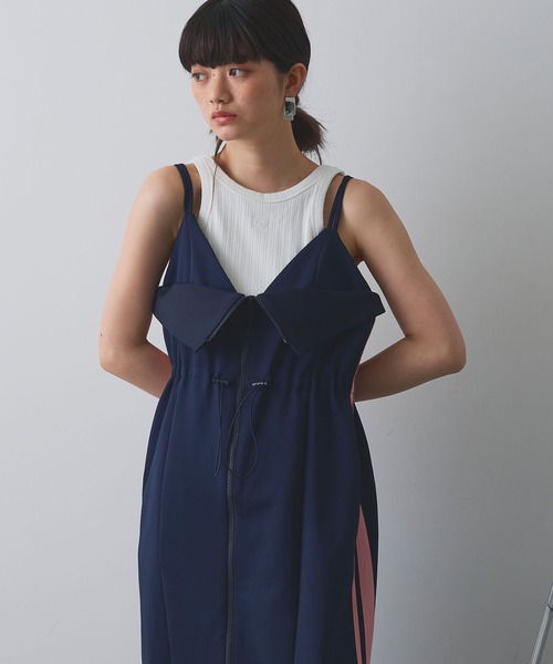 ELLEgirl（エルガール）の「トラックジャージキャミワンピース【ELLEgirl/エルガール】（ワンピース・レディース・ネイビー/ダークブラウン/ブラック・FREE）」の19枚目の写真