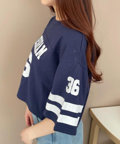 WEGO（ウィゴー）の「WEGO/ナンバリングショートT（Tシャツ/カットソー・レディース・レッド/ホワイト/ネイビー・SMALL/MEDIUM）」の7枚目の写真