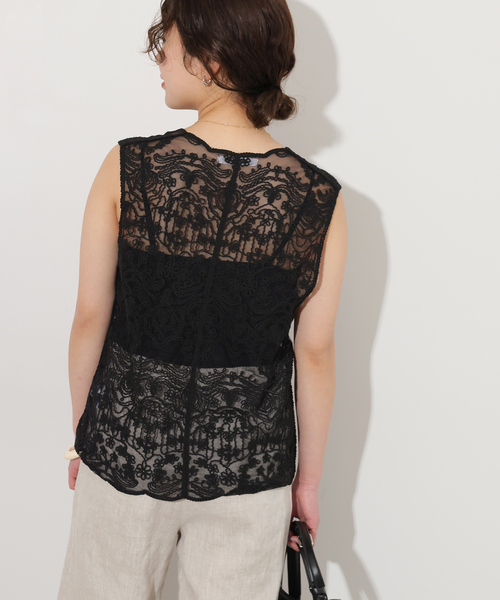 Torrazzo Donna(トラッゾドンナ)の「【TORRAZZO DONNA/トラッゾドンナ】レースベスト(ベスト・レディース・ホワイト/ブラック・FREE)」の11枚目の写真