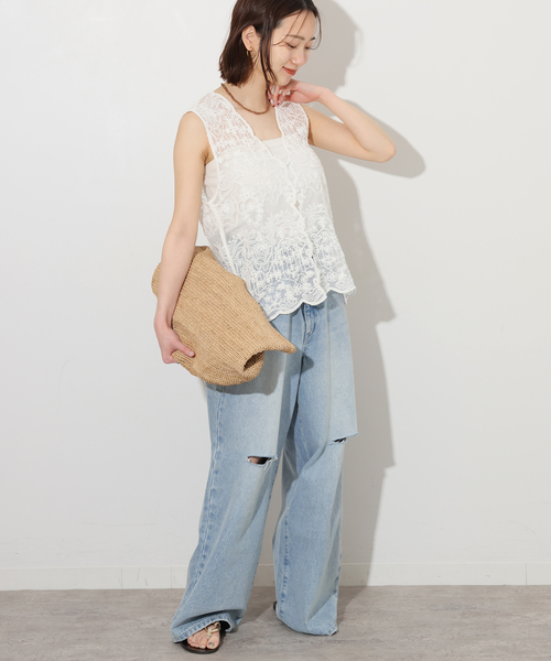 Torrazzo Donna(トラッゾドンナ)の「【TORRAZZO DONNA/トラッゾドンナ】レースベスト(ベスト・レディース・ホワイト/ブラック・FREE)」の14枚目の写真