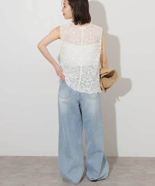 Torrazzo Donna(トラッゾドンナ)の「【TORRAZZO DONNA/トラッゾドンナ】レースベスト(ベスト・レディース・ホワイト/ブラック・FREE)」の16枚目の写真