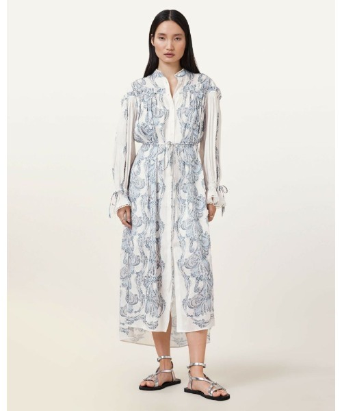 セール】DELPHINE FLORAL PRINT MIDI SHIRT DRESS | DELPHINE