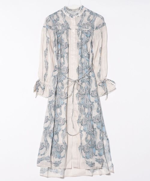 ALLSAINTS(オールセインツ)の「DELPHINE FLORAL PRINT MIDI SHIRT DRESS | DELPHINE フローラル プリント ミディ シャツ ドレス・ワンピース(シャツワンピース・レディース・ブルー系その他・10/4/6/8)」の6枚目の写真
