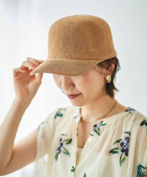 le.coeur blanc(ルクールブラン)の「《WEB限定アイテム》ペーパーキャップ(キャップ・レディース・ベージュ/オフホワイト/ブラック・FREE)」の15枚目の写真