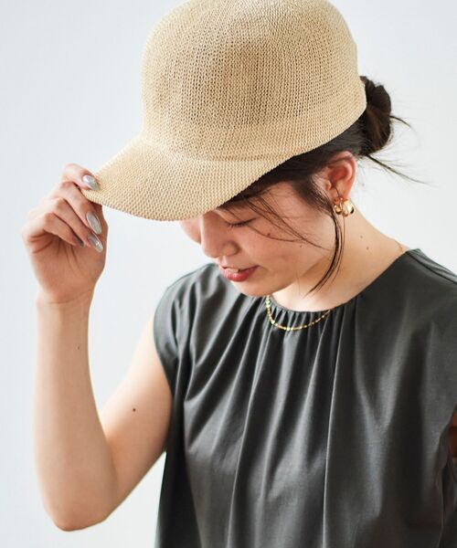 le.coeur blanc(ルクールブラン)の「《WEB限定アイテム》ペーパーキャップ(キャップ・レディース・ベージュ/オフホワイト/ブラック・FREE)」の11枚目の写真