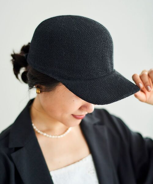 le.coeur blanc(ルクールブラン)の「《WEB限定アイテム》ペーパーキャップ(キャップ・レディース・ベージュ/オフホワイト/ブラック・FREE)」の8枚目の写真