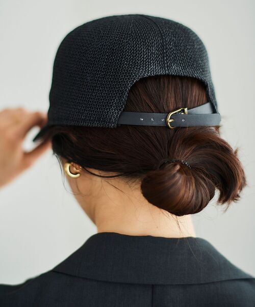 le.coeur blanc(ルクールブラン)の「《WEB限定アイテム》ペーパーキャップ(キャップ・レディース・ベージュ/オフホワイト/ブラック・FREE)」の6枚目の写真