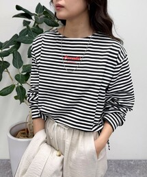 シルケット天竺ボートロゴTシャツ