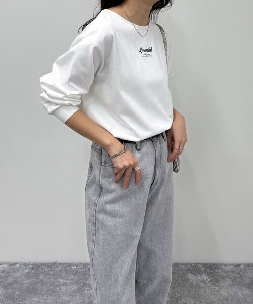 fredy emue(フレディエミュ)の「シルケット天竺ボートロゴTシャツ(Tシャツ/カットソー・レディース・ネイビー/オフホワイト/ベージュ/ホワイト系その他・38)」の6枚目の写真