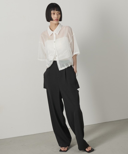 カットアウト テーラードパンツ SLY スラックス パンツ CUT OUT REMAKE STRAIGHT PT カット