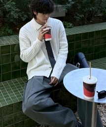 Chikashitsu + | 【Chikashitsu +】rivet zip up knit(ニット/セーター)