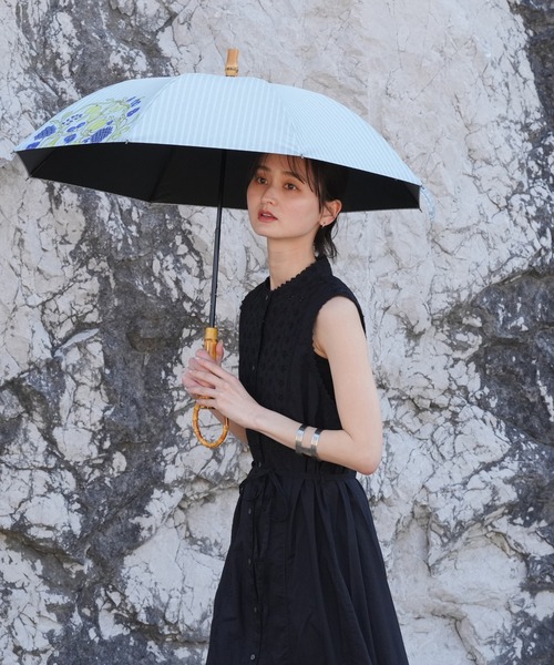 傘*姉様 京都 Mogami Guitar OPBタイプ Japan Vinta utatane×Kuovi 日傘 完全遮光100％ 晴雨兼用 北欧色シャンブレー/果樹