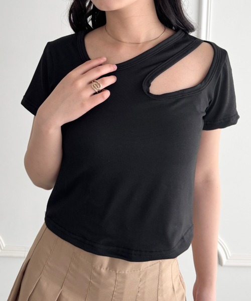 セール】肌見せコンパクトTシャツ クロップT（Tシャツ