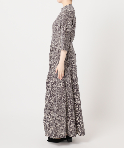 journal standard L'essage（ジャーナルスタンダードレサージュ）の「《別注》【LUSANA / ルサーナ】 CARL MAXI DRESS：ワンピース（ワンピース・レディース・ブラック系その他/オートミール・SMALL）」の14枚目の写真
