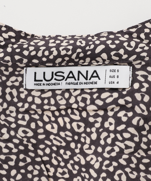 journal standard L'essage（ジャーナルスタンダードレサージュ）の「《別注》【LUSANA / ルサーナ】 CARL MAXI DRESS：ワンピース（ワンピース・レディース・ブラック系その他/オートミール・SMALL）」の4枚目の写真