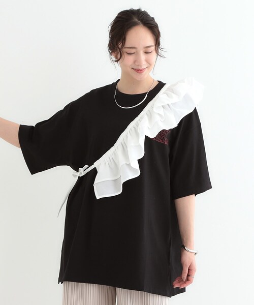 Cutie Blonde（キューティーブロンド）の「【3WAY】フリルサッシュ付きバンドカラーシャツ（シャツ/ブラウス・レディース・ホワイト/ホワイト系3・00）」の6枚目の写真