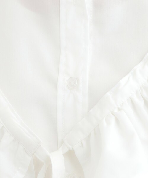 Cutie Blonde（キューティーブロンド）の「【3WAY】フリルサッシュ付きバンドカラーシャツ（シャツ/ブラウス・レディース・ホワイト/ホワイト系3・00）」の9枚目の写真