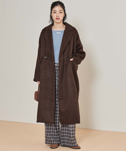 シャギーダブルチェスターロングコート（チェスターコート）｜miette