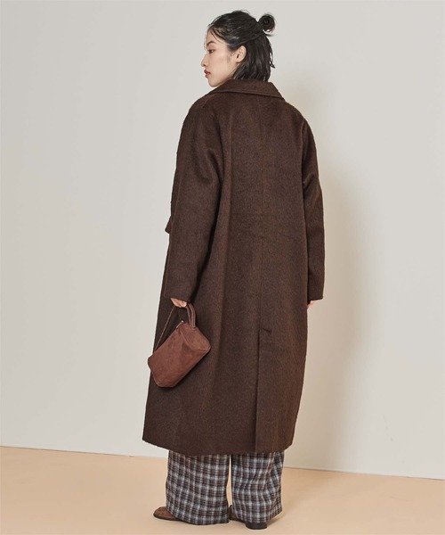 maigidah ロングコート シャギーダブルチェスターロングコート（チェスターコート）｜miette