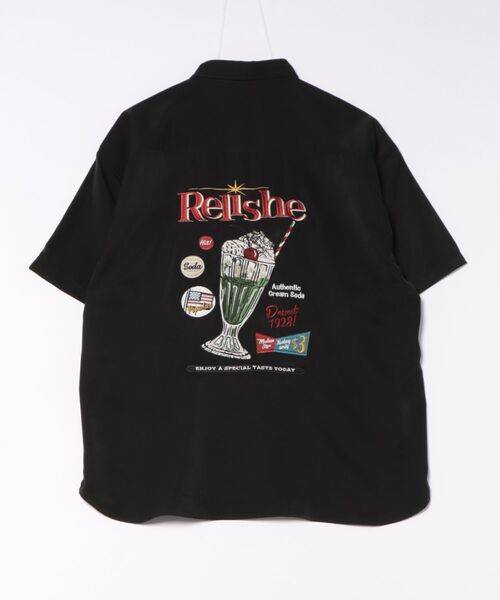 POWER TO THE PEOPLE（パワートゥーザピープル）の「POWER TO THE PEOPLE /パワートゥザピープル クリームソーダ タイガー バック刺繍半袖シャツ（シャツ/ブラウス・メンズ・ブラック/アイボリー/ホワイト系その他/ブラック系その他・LL/L/M）」の14枚目の写真