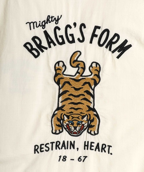 POWER TO THE PEOPLE（パワートゥーザピープル）の「POWER TO THE PEOPLE /パワートゥザピープル クリームソーダ タイガー バック刺繍半袖シャツ（シャツ/ブラウス・メンズ・ブラック/アイボリー/ホワイト系その他/ブラック系その他・LL/L/M）」の20枚目の写真