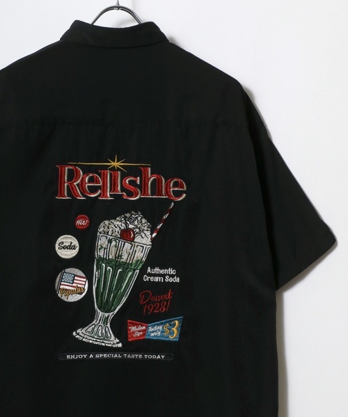 POWER TO THE PEOPLE（パワートゥーザピープル）の「POWER TO THE PEOPLE /パワートゥザピープル クリームソーダ タイガー バック刺繍半袖シャツ（シャツ/ブラウス・メンズ・ブラック/アイボリー/ホワイト系その他/ブラック系その他・LL/L/M）」の11枚目の写真