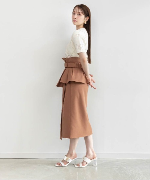 RANDA(ランダ)の「マルチウェイコルセットベルトセットスカート(スカート・レディース・ネイビー/グレー/オレンジ・1/0)」の9枚目の写真