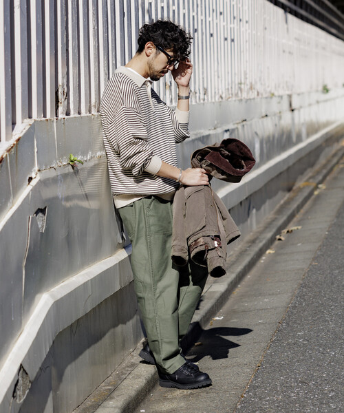 GUNG HO（ガンホー）の「GUNG HO/ガンホー SP GUNGHO FATIGUE PANTS/別注 ファティーグパンツ/デニム/ テーパードパンツ イージーパンツ（その他パンツ・メンズ・ブラック/ベージュ/オリーブ/オフホワイト/チャコールグレー/ブルー/ネイビー/サックスブルー・SMALL/MEDIUM/LARGE）」の16枚目の写真