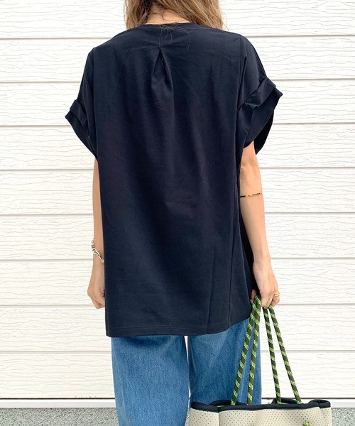 tシャツ ウエストギャザーデザインプルオーバー レディース セール】ウエストギャザーデザインプルオーバー（Tシャツ