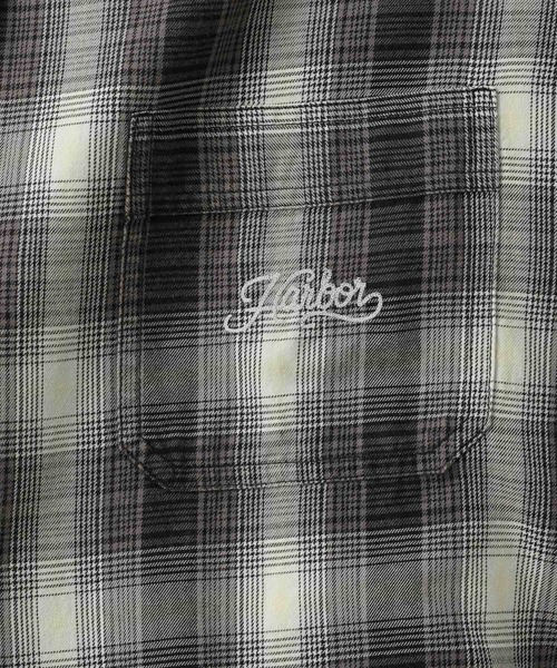 BAYFLOW（ベイフロー）の「[ヴィンテージライク] オープンカラー半袖チェックシャツ（シャツ/ブラウス・メンズ・グリーン/ブルー/ブラック/レッド・MEDIUM/LARGE）」の9枚目の写真