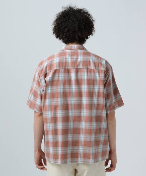 BAYFLOW（ベイフロー）の「[ヴィンテージライク] オープンカラー半袖チェックシャツ（シャツ/ブラウス・メンズ・グリーン/ブルー/ブラック/レッド・MEDIUM/LARGE）」の18枚目の写真