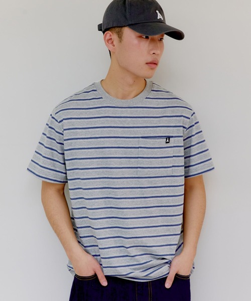 ALAND（エーランド）の「【UNISEX】ALAND／AロゴボーダーT（Tシャツ/カットソー・レディース・アイボリー/グレー/ネイビー・MEDIUM/LARGE）」の11枚目の写真