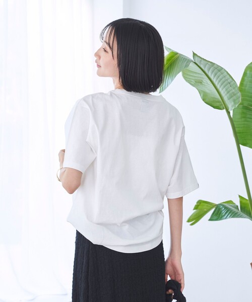 coen(コーエン)の「SunnySports(サニースポーツ)別注ハートモチーフプリントTシャツ(Tシャツ/カットソー・レディース・ナチュラル/ダークグレー/オレンジ/オフホワイト・M/L)」の5枚目の写真