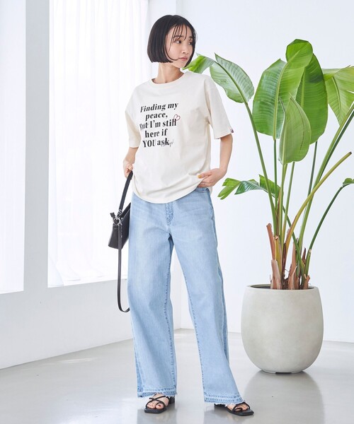 coen(コーエン)の「SunnySports(サニースポーツ)別注ハートモチーフプリントTシャツ(Tシャツ/カットソー・レディース・ナチュラル/ダークグレー/オレンジ/オフホワイト・M/L)」の20枚目の写真