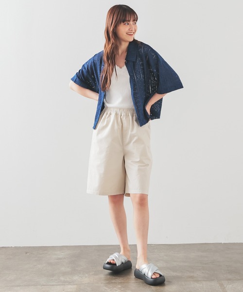 Honeys(ハニーズ)の「レースシャツ(カーディガン/ボレロ・レディース・アイボリー/ブラック/ブルー/ホワイト/オレンジ・L/LL/M/S)」の12枚目の写真