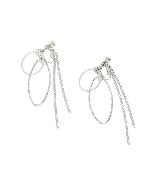 AMERICAN HOLIC（アメリカンホリック）の「ダブルリングチェーンイヤリング（イヤリング・レディース・ゴールド/シルバー・FREE）」の9枚目の写真