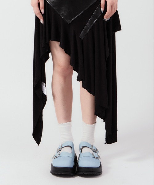Chick（チック）の「Thick-soled leather sandals / 厚底サンダル（サンダル・レディース・ブラック/ブルー・24.5/23.5）」の19枚目の写真