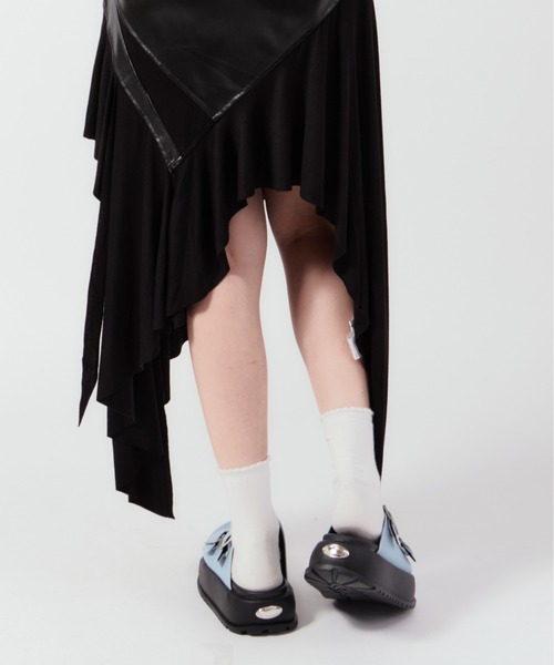 Chick（チック）の「Thick-soled leather sandals / 厚底サンダル（サンダル・レディース・ブラック/ブルー・24.5/23.5）」の21枚目の写真