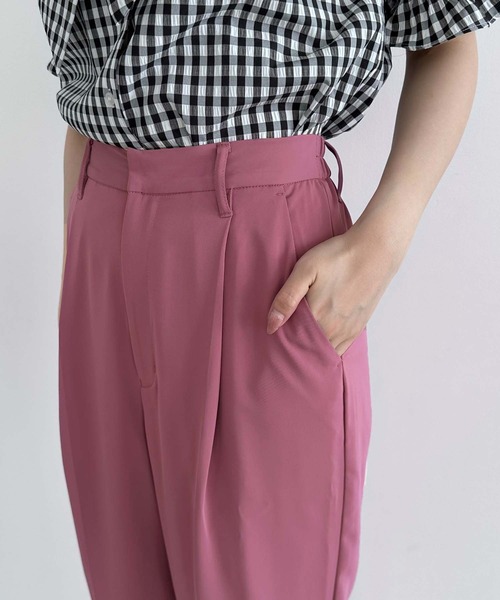 MISCH MASCH（ミッシュマッシュ）の「ハイウエストスラックスパンツ（スラックス・レディース・アイボリー/ピンク/ブラック・マルチサイズ）」の21枚目の写真