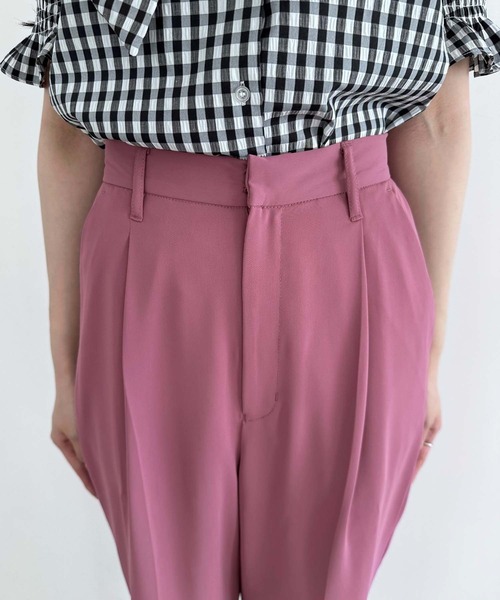 MISCH MASCH（ミッシュマッシュ）の「ハイウエストスラックスパンツ（スラックス・レディース・アイボリー/ピンク/ブラック・マルチサイズ）」の20枚目の写真