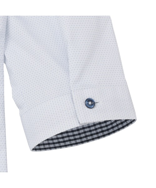 TOKYO SHIRTS（トウキョウシャツ）の「【透け防止】 形態安定ノーアイロン ワイド 7分袖ビジネスワイシャツ（ビジネスシャツ・レディース・サックスブルー・XS/XL/L/M/LL/S）」の3枚目の写真