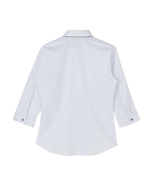 TOKYO SHIRTS（トウキョウシャツ）の「【透け防止】 形態安定ノーアイロン ワイド 7分袖ビジネスワイシャツ（ビジネスシャツ・レディース・サックスブルー・XS/XL/L/M/LL/S）」の5枚目の写真