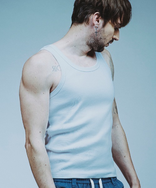 NO ID.（ノーアイディ）の「mta571-ﾌﾗｲｽﾀﾝｸﾄｯﾌﾟ（タンクトップ・メンズ・グレー/ブラック/ホワイト・2/1）」の20枚目の写真